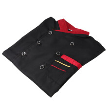 Schwarze Küchenjacke Kurzärmlig Langlebig