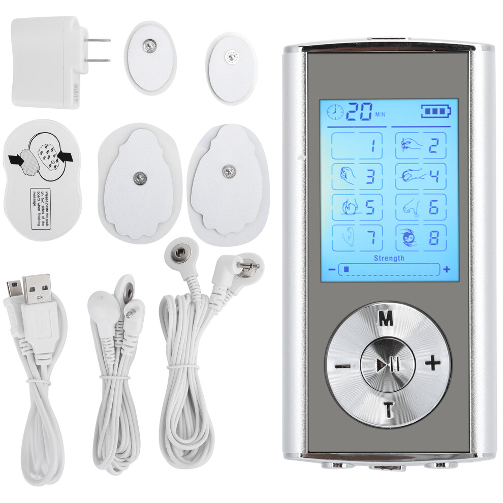 Anti Cellulite TENS EMS Machine, TENS Unit Muscle Massager Rechargeable Battery8Modes Physical Therapy Electrical Nerve Stimulator Adjustable