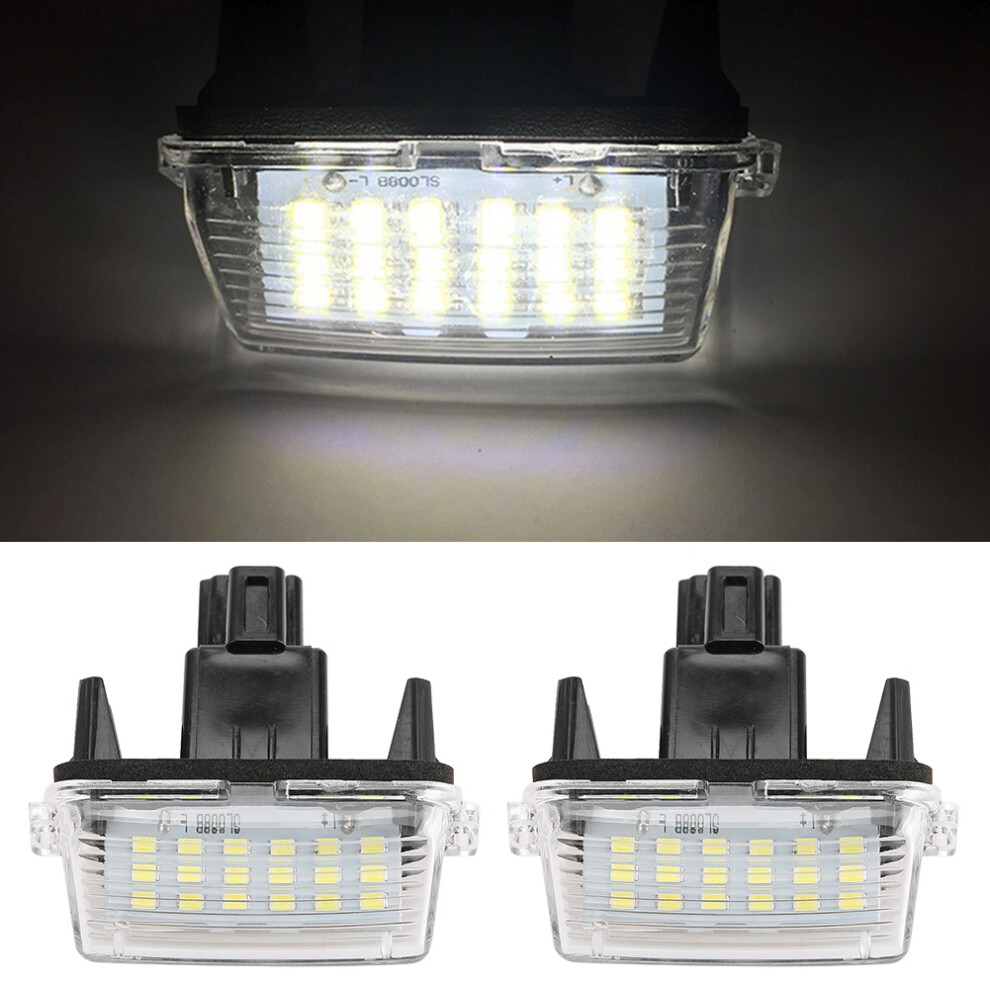 Pair Pc Led License Plate Lights Fit For Toyota Corolla 2014 White 9491393189402