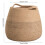 (C 35x37cm) Foldable Cotton Rope Basket with Metal Frame 3