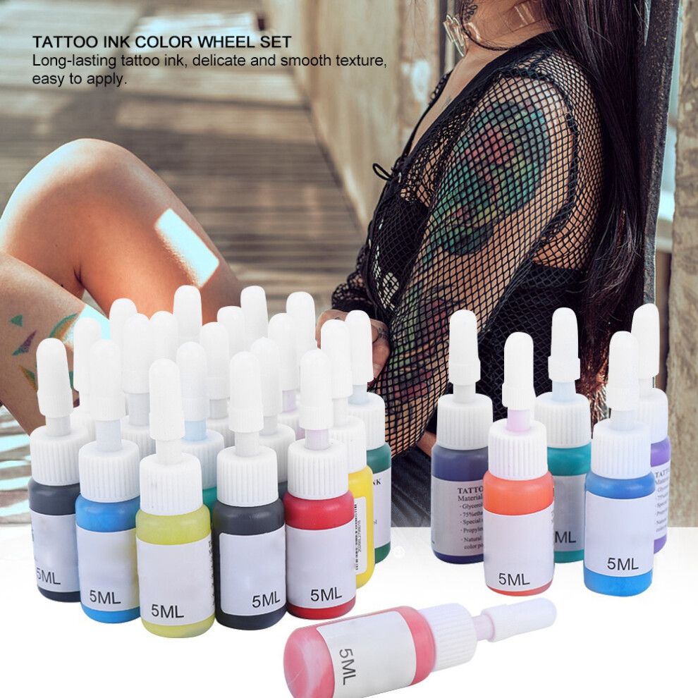 25Pcs Microblading Tattoo Ink Set 5ml Longlasting Pigments for Professional and Practice