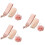 3Sets Rosafarbene Duschaccessoires Mit Peelinghandschuh Und Badetuch 4