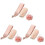 3Sets Rosafarbene Duschaccessoires Mit Peelinghandschuh Und Badetuch 9