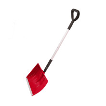 Lightweight Large Capacity Red Snow Shovel, 120cm, Portable & Durable