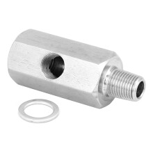 Stainless Steel Oil Pressure Sensor Tee Adapter Leak Free Connection Corrosion Resistant Turbo Supply Feed Line Gauge Fitting Universal1 8NPT Easy