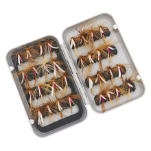 (C-style F017 [32 boxes]) 32pcs Realistic Fly Fishing Flies Kit for Outdoor
