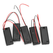 Rechargeable Battery Compatible Battery Holder Case with On Off Switch Spring Clip Design Wire Leads for Electronic DIY Projects Easy to Install DC