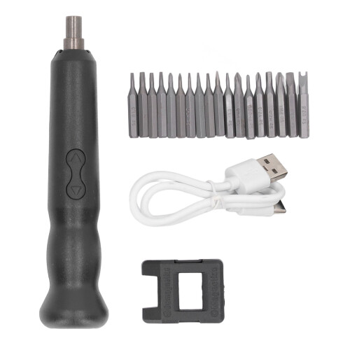 Adjustable Torque Precision Screwdriver with LED Light, Cordless Electric Screwdriver Featuring High Torque Output and Magnetic Bits for Electronics