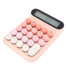 rosa 24-Tasten Taschenrechner mit mechanischen Schaltern 600mAh