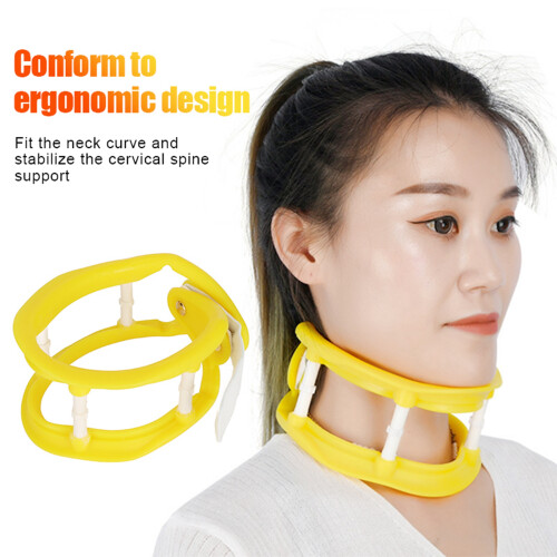 Adjustable Silicone Neck Support Brace, Yellow, 56x7.5cm 2