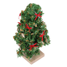 Puppenhaus-Weihnachtsbaum 1: 12er Maßstab Miniatur echtes Leben, 4,7 Zoll Feiertagsdekoration