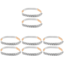 4Paare Knöchelriemen Metall Polyester Mit Weiß