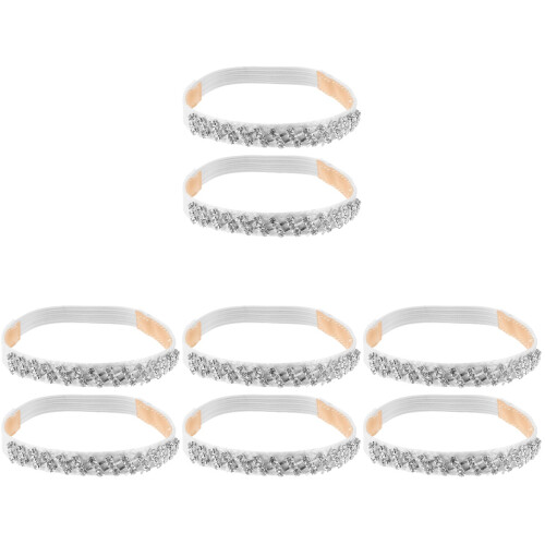 4Paare Knöchelriemen Metall Polyester Mit Weiß