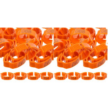 200Stk Orange Hühner Beinmarkierungen Kunststoff Geflügelringe
