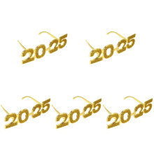5Paare Goldene 2025 Brillen Stk Partydeko Neujahr Bühnenprop