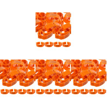 400Stk Professionelle Kunststoff-Hühner Beinringe Orange Für Geflügel
