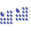 200Stk Blaue -Brads Eisen DIY Und Papierarbeiten 5