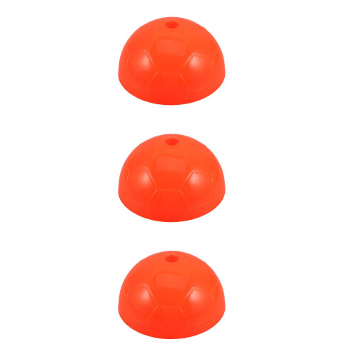 3Stk Portable Fußball Agility Basis Robustem ABS, Orange 2