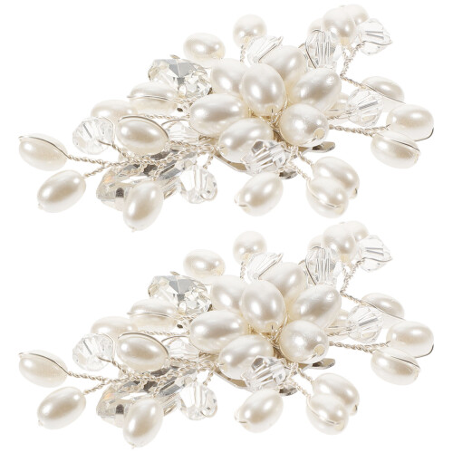 10Stk Schuhclips Beige Mit Schmuck Für Damenschuhe 2