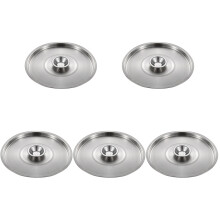 5Stk Wiederverwendbare Edelstahldeckel Für Öl- Und Gewürztöpfe Silber