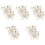 10Stk Schuhclips Beige Mit Schmuck Für Damenschuhe 4