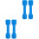 4Stk Kinder Trainingshanteln ABS Blau, Handlich Und Sicher 4