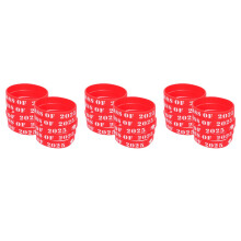 75Stk Rote Dekorative Silikonarmbänder Abschlussfeier Party