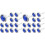 200Stk Blaue -Brads Eisen DIY Und Papierarbeiten 1