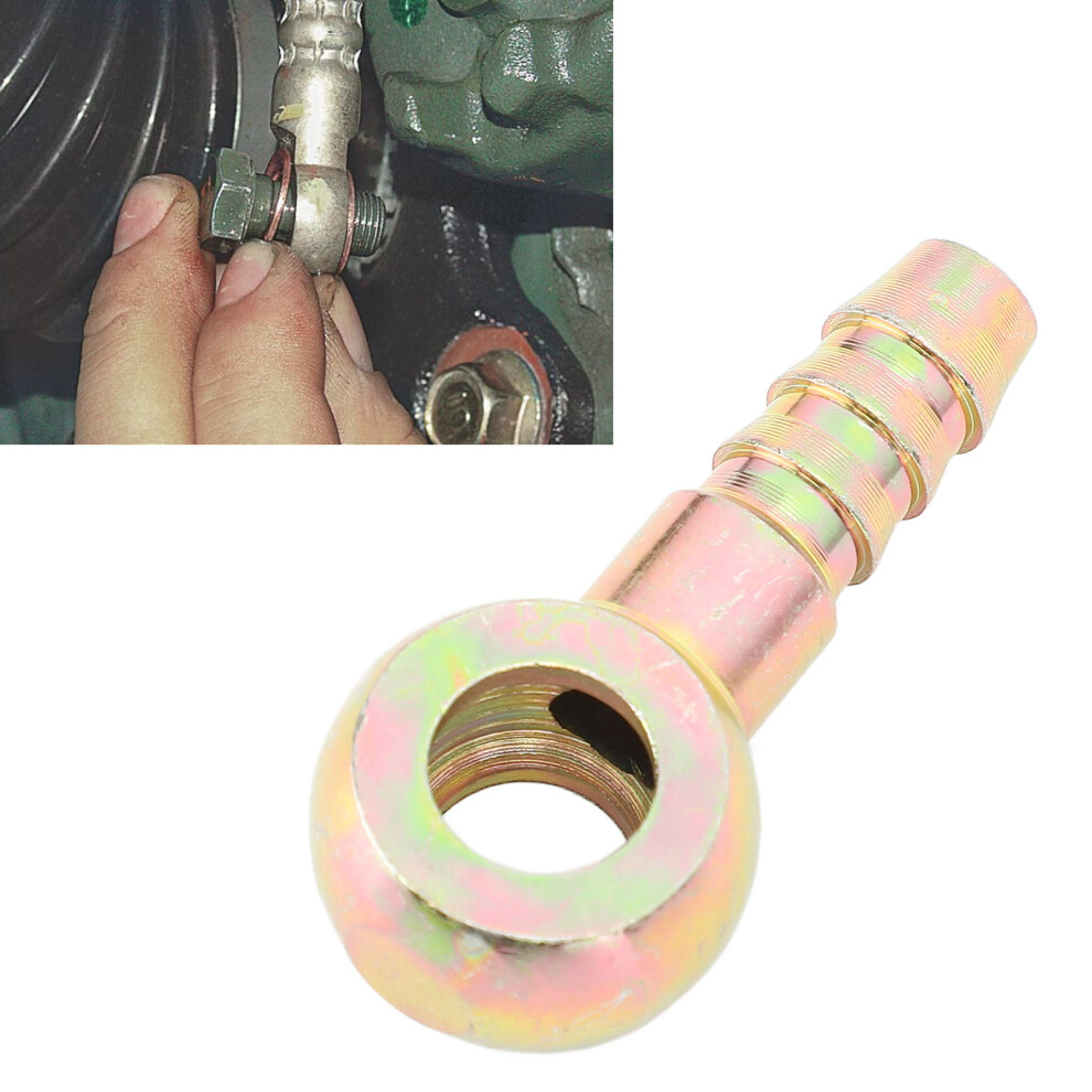 M10 To 3/8In Steel Galvanized Push Barb Tail Hose Adapter For Fuel Pump 8471393380123