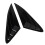 2PCS Rear Side Window Louver Gloss Black 2020-24K5 8