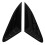2PCS Rear Side Window Louver Gloss Black 2020-24K5 12