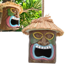 Hand Made Resin Birdhouse Bird Feeder 20.5cm Garden Yard Patio Decoration