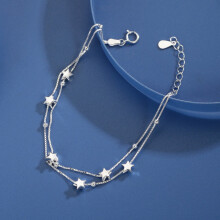 925 Sterling Silver Zircon Infinity Bracelet for Women
