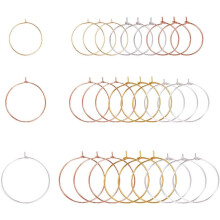 180pcs Wine Glass Charm Rings for Jewelry Making – 30mm/25mm/20mm Beading Hoop Earrings, Wedding Party Favor (Compatible with Wine Glasses)