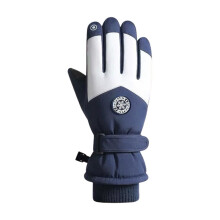 Xtorkit Winter Touchscreen Gloves,Blue Ski Gloves,Ski Gloves Snow,Non-Slip Warm Full Fingers Women and Men Winter Waterproof Cycling Gloves(Blue)