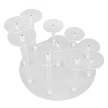 Acrylic Cupcake Holder 10 Levels Transparent Display Stand for Parties