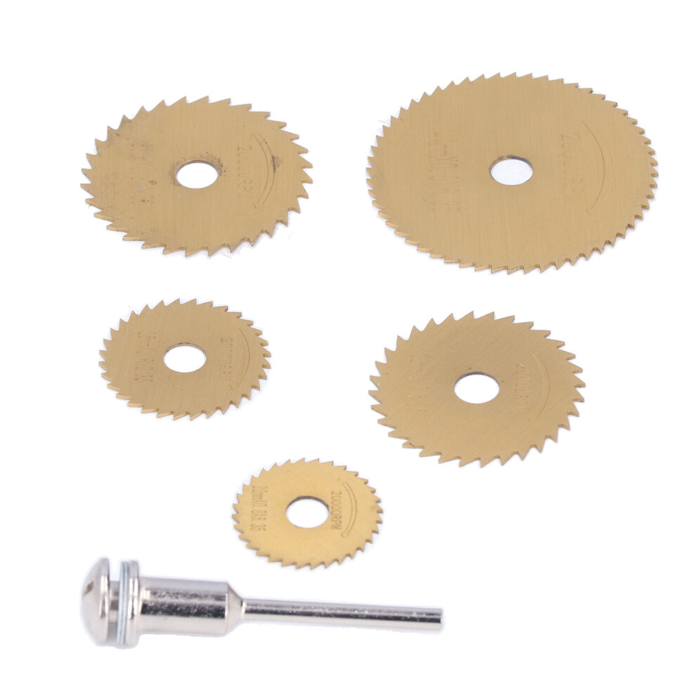 6Pcs Hss Circular Saw Blade Set Â 44Mm, 35Mm, 32Mm, 25Mm, 22Mm Golden For Metal Cutting 6921390468314