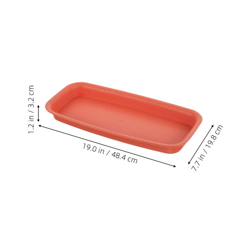 2Pièces Cache-Pots Plastique Rouge Rectangulaires Pour Jardin 1