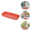 2Pièces Cache-Pots Plastique Rouge Rectangulaires Pour Jardin 10