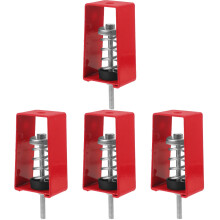 4Pcs Red Rubber Galvanized Steel Vibration Isolator for Machines