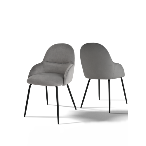 (Light Grey, Set of 2) Goeurvant Dining Chairs 2
