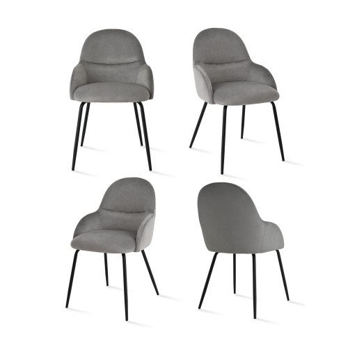 (Light Grey, Set of 4) Goeurvant Dining Chairs 2