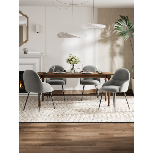 (Light Grey, Set of 2) Goeurvant Dining Chairs 1