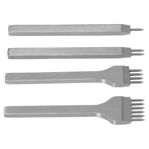 Diamond Lacing Stitching Chisel Set - HSS Leather Punch Kit, 6mm Spacing 2