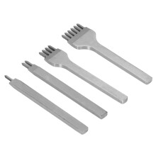 Diamond Lacing Stitching Chisel Set - HSS Leather Punch Kit, 6mm Spacing