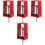 4Pcs Red Rubber Galvanized Steel Vibration Isolator for Machines 4