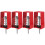 4Pcs Red Rubber Galvanized Steel Vibration Isolator for Machines 5