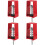 4Pcs Red Rubber Galvanized Steel Vibration Isolator for Machines 6