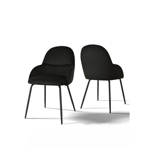 (Black, Set of 2) Goeurvant Dining Chairs 2