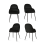 (Black, Set of 4) Goeurvant Dining Chairs 3